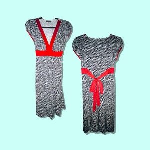 Zebra Stretch Empire Dress